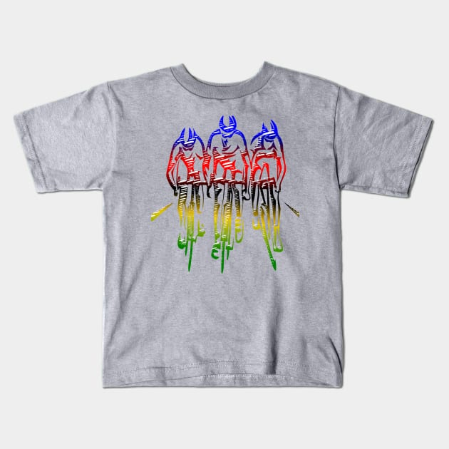 carrera de ciclismo campeón del mundo Kids T-Shirt by vintagejoa